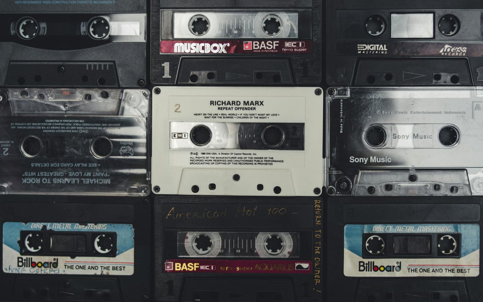 old cassette tapes